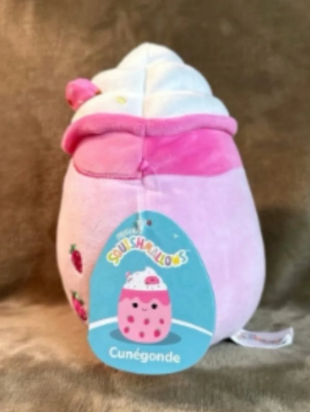 NWT Squishmallows Cunègonde The Pink Strawberry Milkshake 5